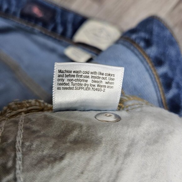 St Johns Bay Jeans Womens 24W Blue Denim Stretch High Rise Straight Leg Cropped - Picture 9 of 14